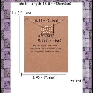 Karma Necklace Circles Simple Balance Jewelry Gift